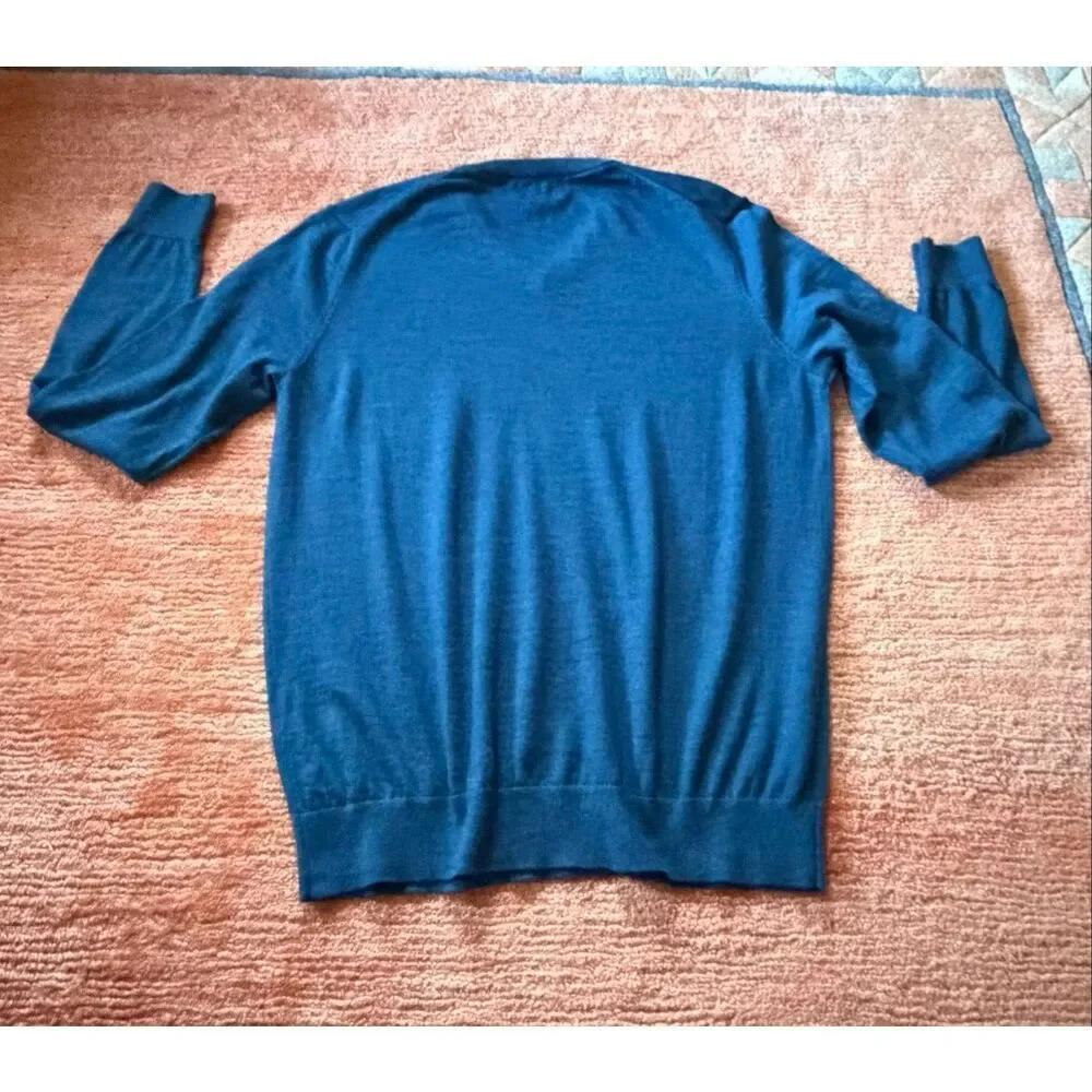 Lands’ End 100% Merino Wool V-Neck Sweater Men XL Tall